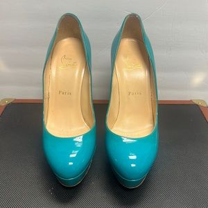 Christian Louboutin Bianca- Platform Heel- Turquoise size 39